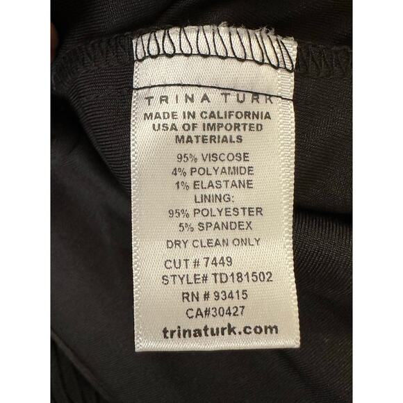 Trina Turk black 3/4 sleeves sheath midi dress size 6 - Picture 5 of 16